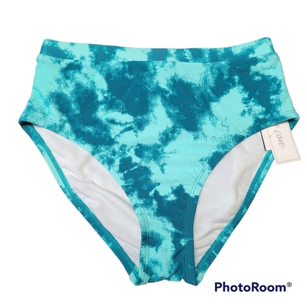 Salt & Cove Aqua Mint Green High Waisted Bikini Bottoms Size Small Nwt